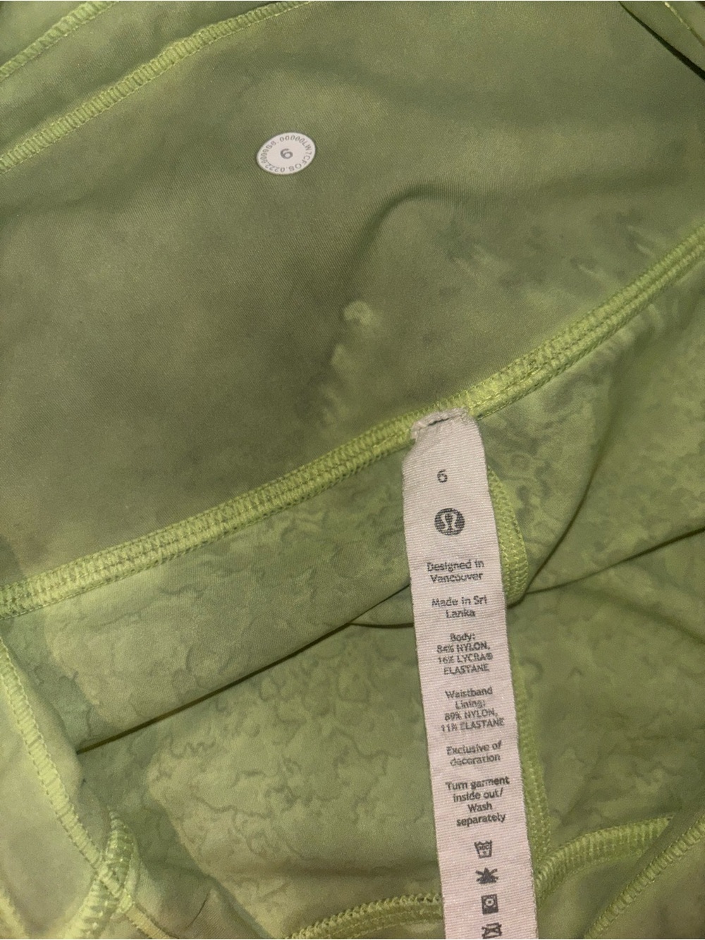 lululemon athletica Green Patterned High-Rise Bike Shorts - Picture 3 of 3